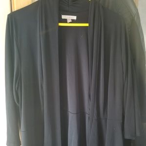 Open front black cardigan/blazer.2x